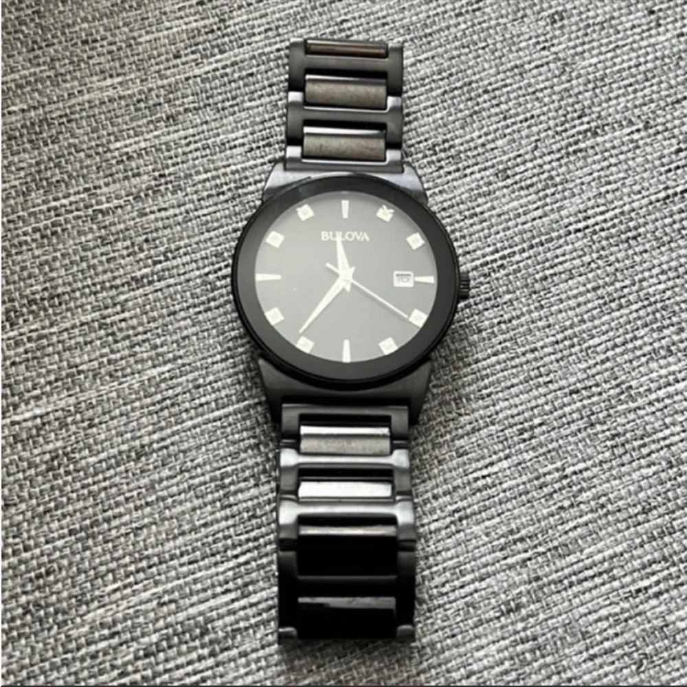 Bulova Men’s Black Diamond Dial Watch